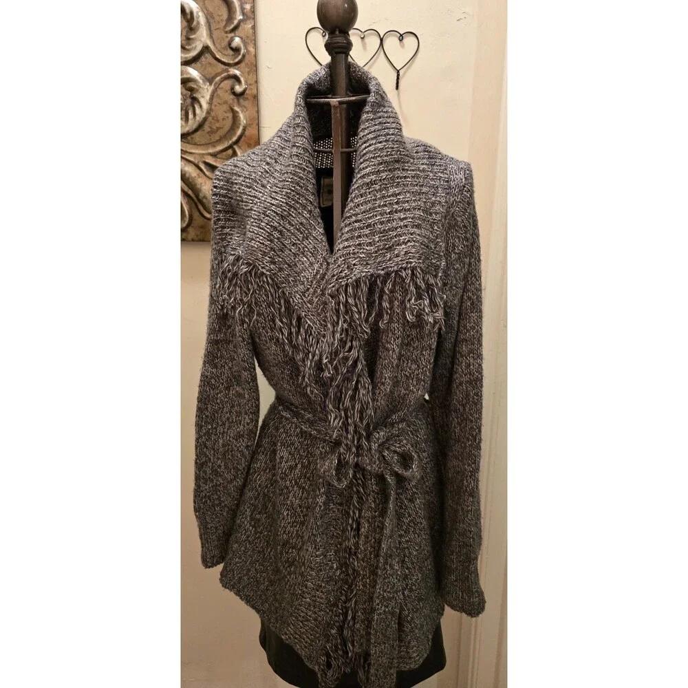 Carolyn Taylor Fringe Cardigan M - Picture 1 of 5